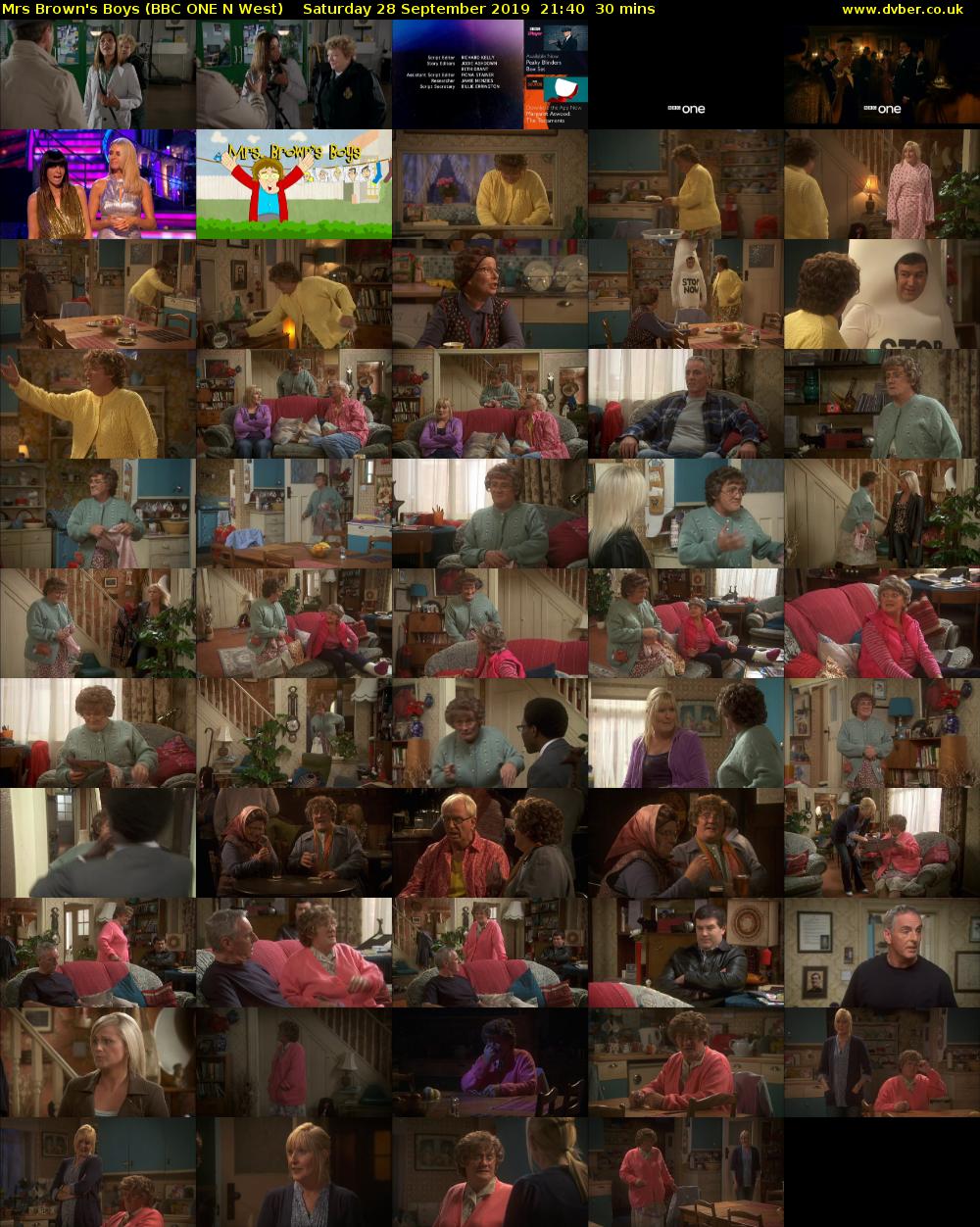 Mrs Brown's Boys (BBC ONE N West) Saturday 28 September 2019 21:40 - 22:10