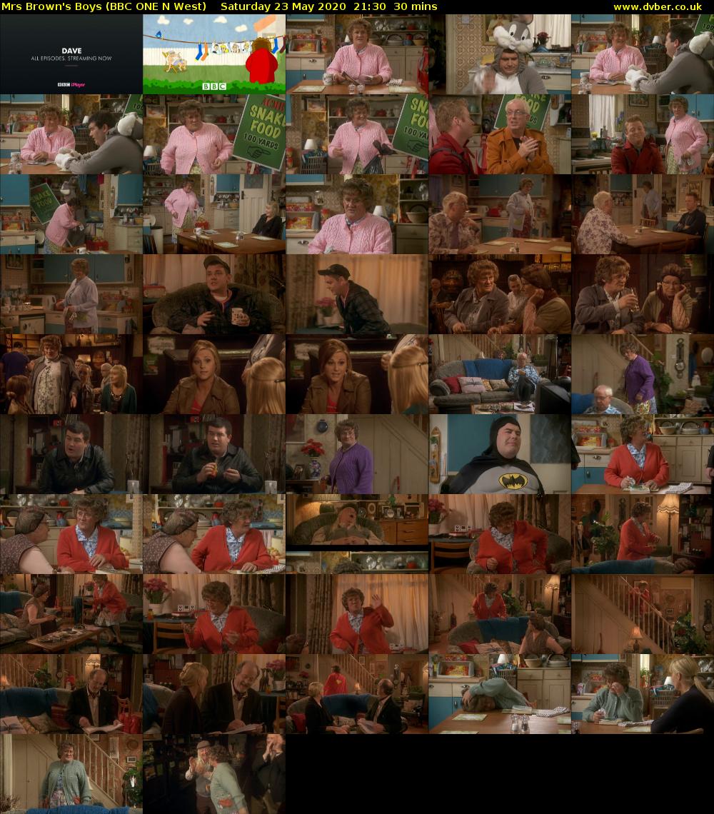 Mrs Brown's Boys (BBC ONE N West) Saturday 23 May 2020 21:30 - 22:00