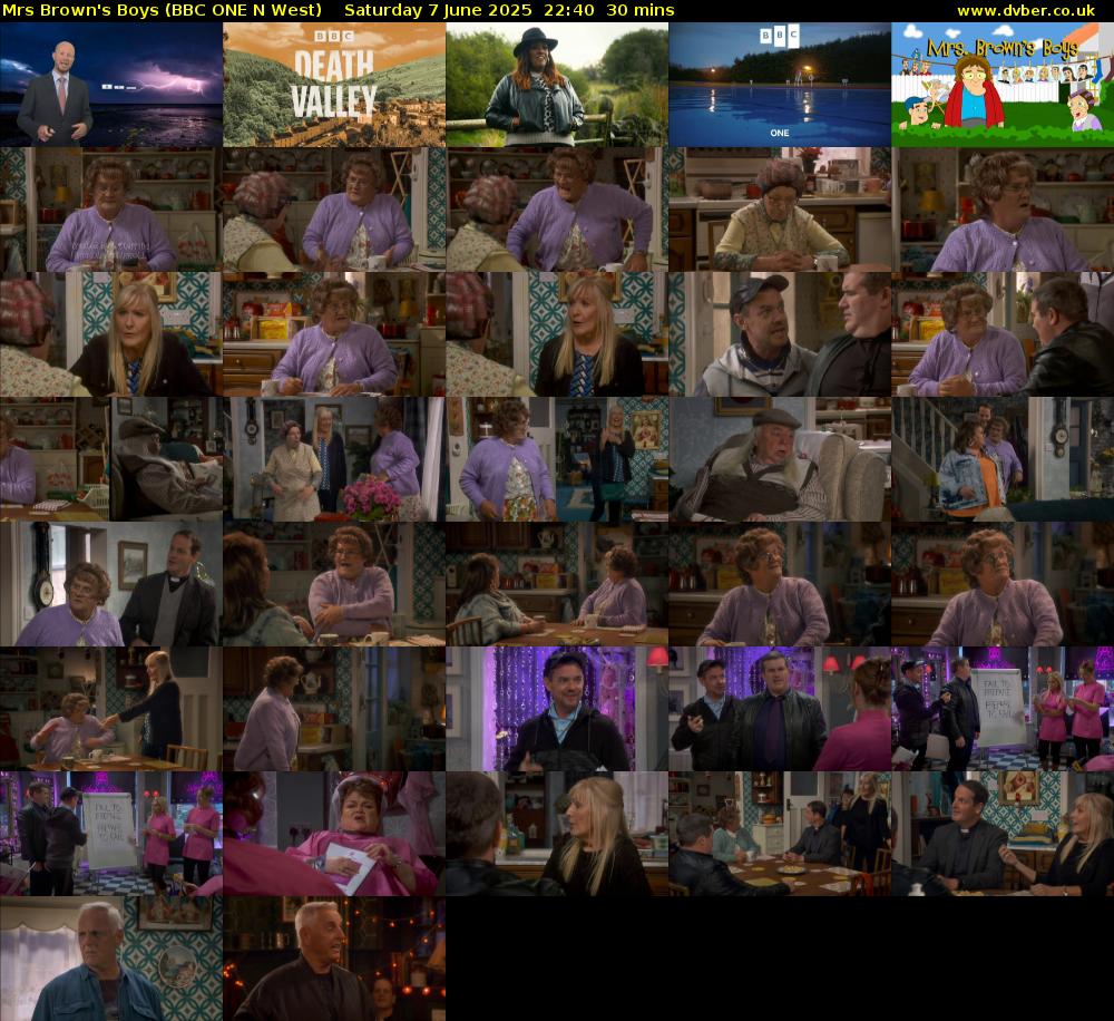 Mrs Brown's Boys (BBC ONE N West) Saturday 7 June 2025 22:40 - 23:10