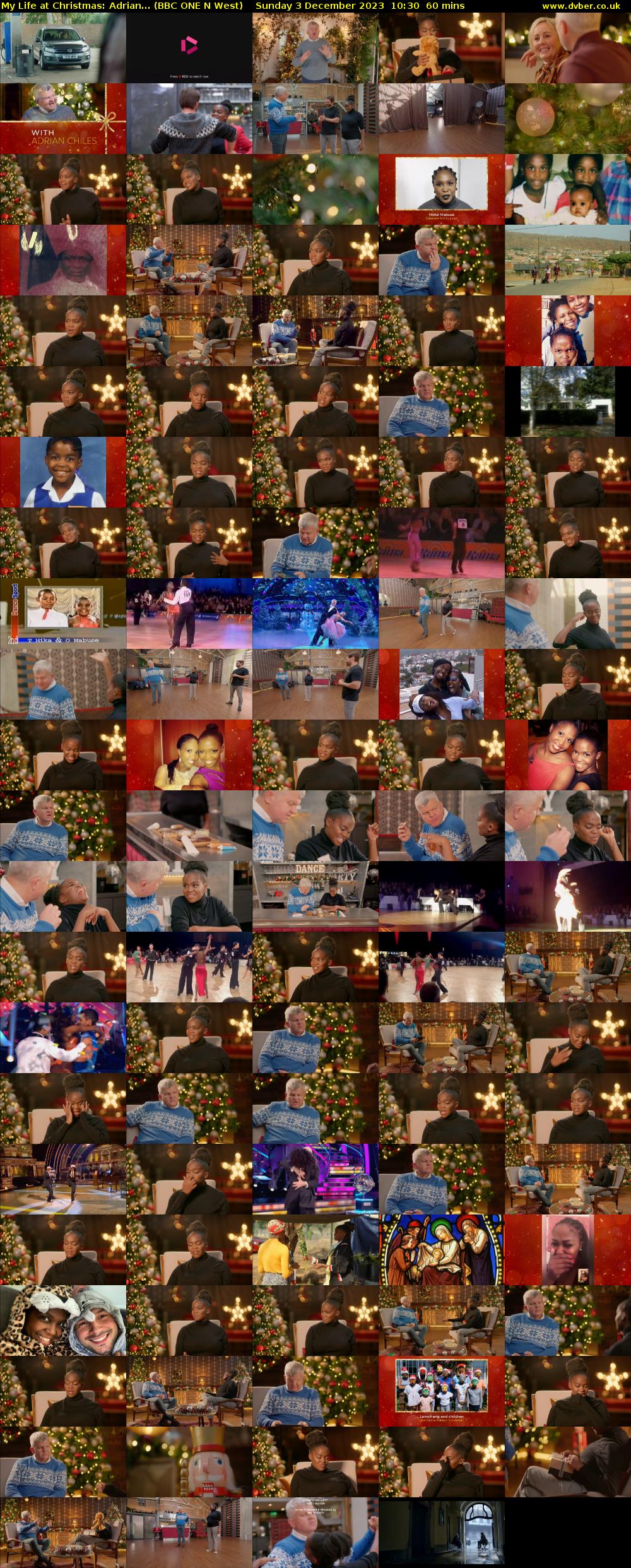 My Life at Christmas: Adrian... (BBC ONE N West) Sunday 3 December 2023 10:30 - 11:30