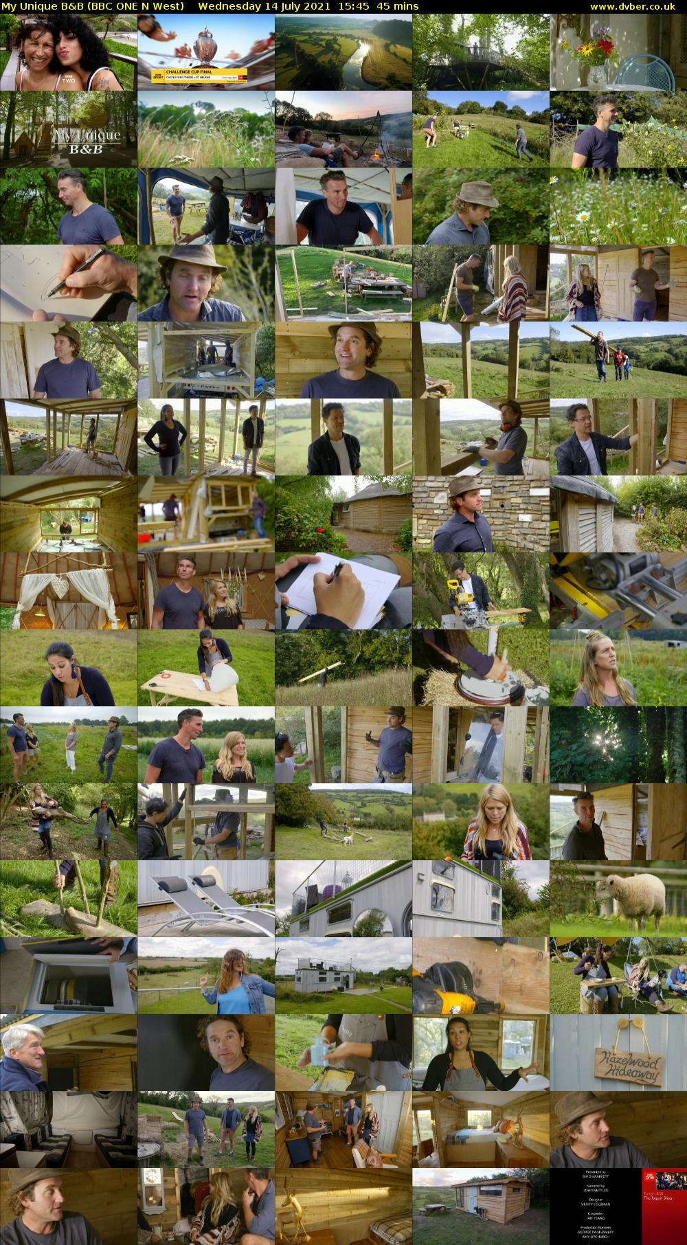 My Unique B&B (BBC ONE N West) Wednesday 14 July 2021 15:45 - 16:30
