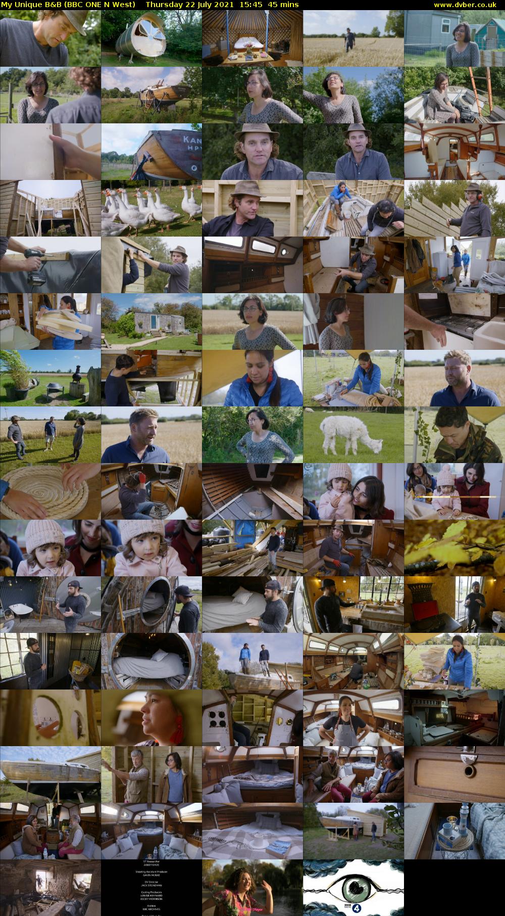 My Unique B&B (BBC ONE N West) Thursday 22 July 2021 15:45 - 16:30