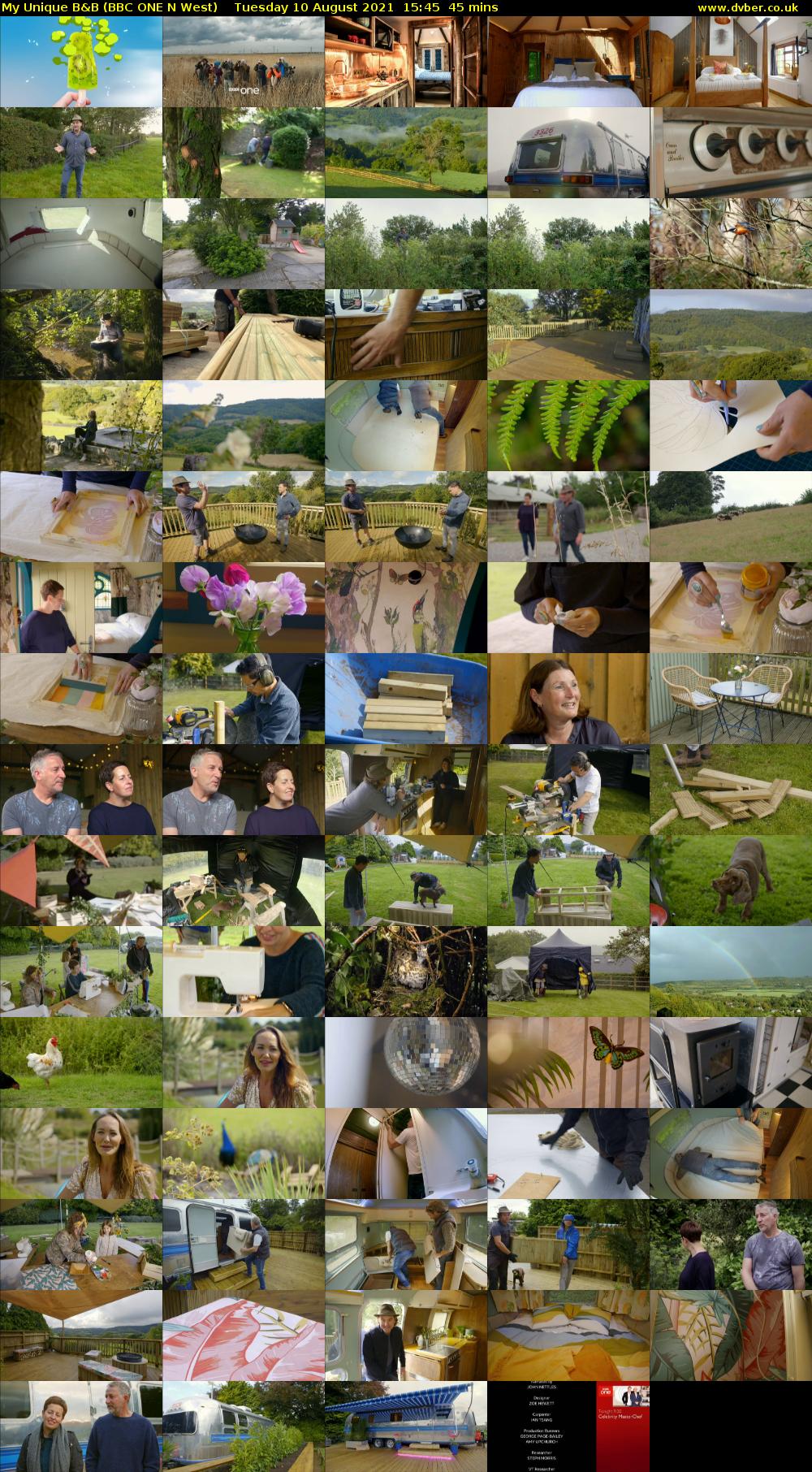 My Unique B&B (BBC ONE N West) Tuesday 10 August 2021 15:45 - 16:30