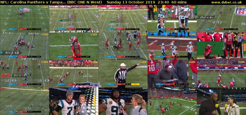 NFL: Carolina Panthers v Tampa... (BBC ONE N West) Sunday 13 October 2019 23:40 - 00:40