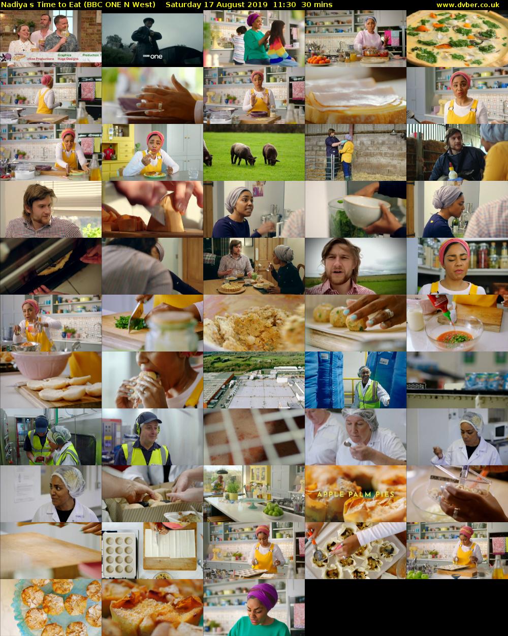 Nadiyas Time to Eat (BBC ONE N West) Saturday 17 August 2019 11:30 - 12:00