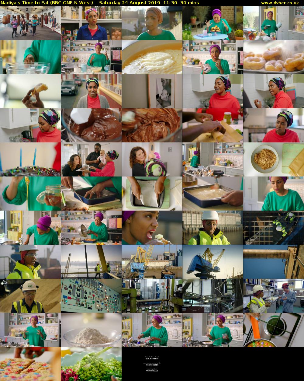 Nadiyas Time to Eat (BBC ONE N West) Saturday 24 August 2019 11:30 - 12:00