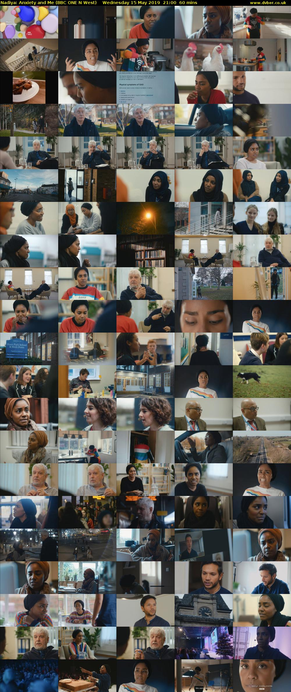 Nadiya: Anxiety and Me (BBC ONE N West) Wednesday 15 May 2019 21:00 - 22:00