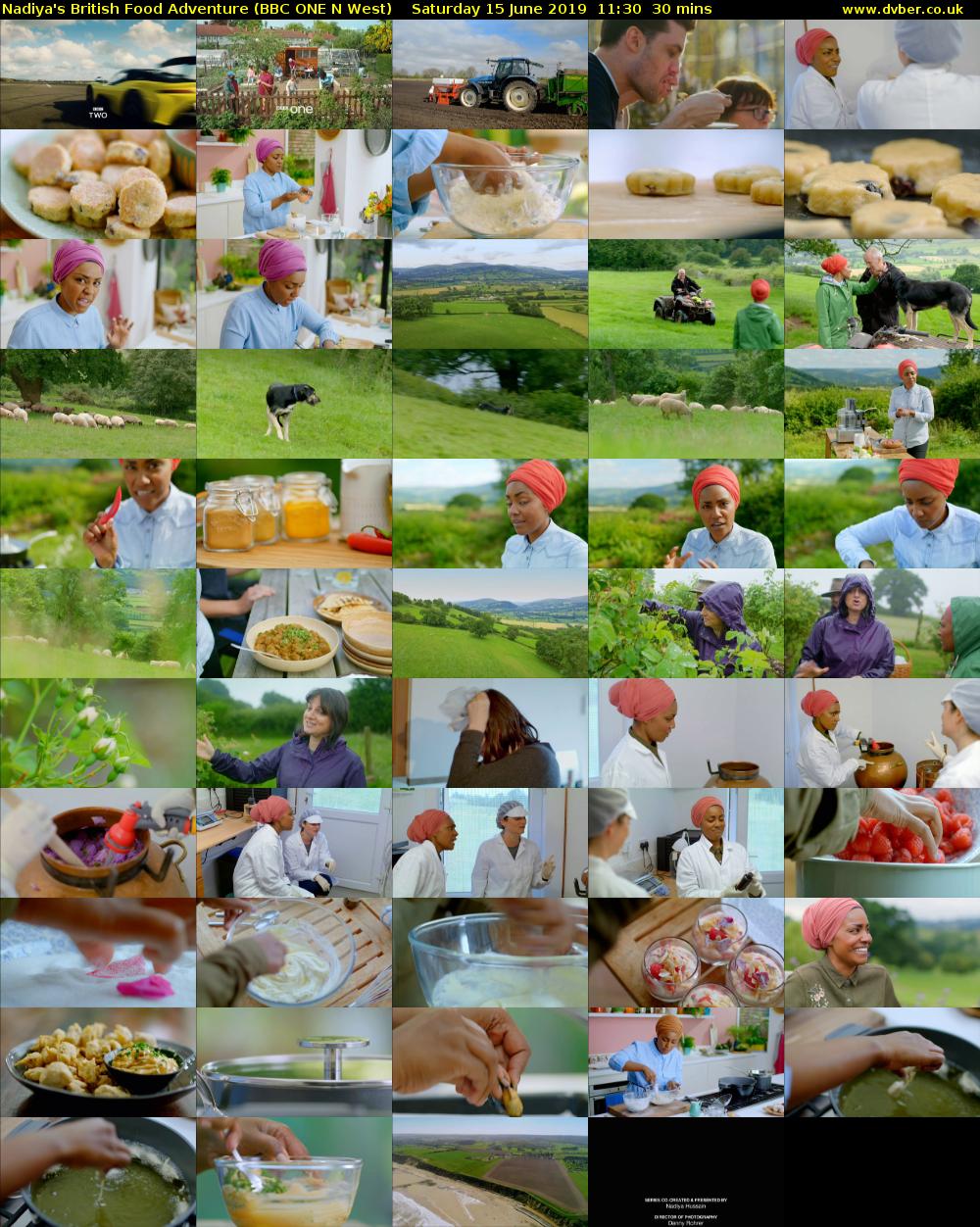 Nadiya's British Food Adventure (BBC ONE N West) Saturday 15 June 2019 11:30 - 12:00
