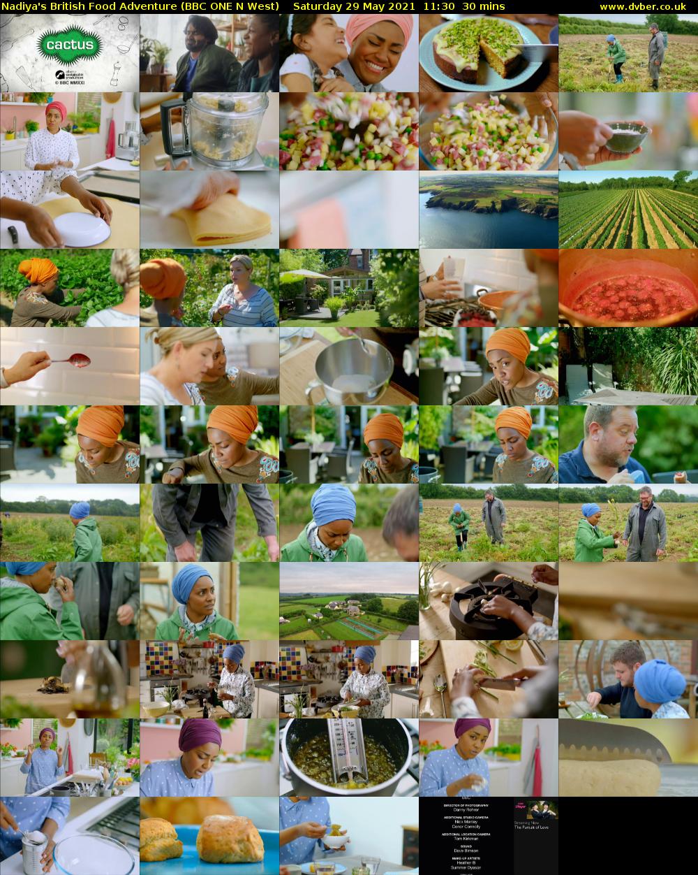 Nadiya's British Food Adventure (BBC ONE N West) Saturday 29 May 2021 11:30 - 12:00
