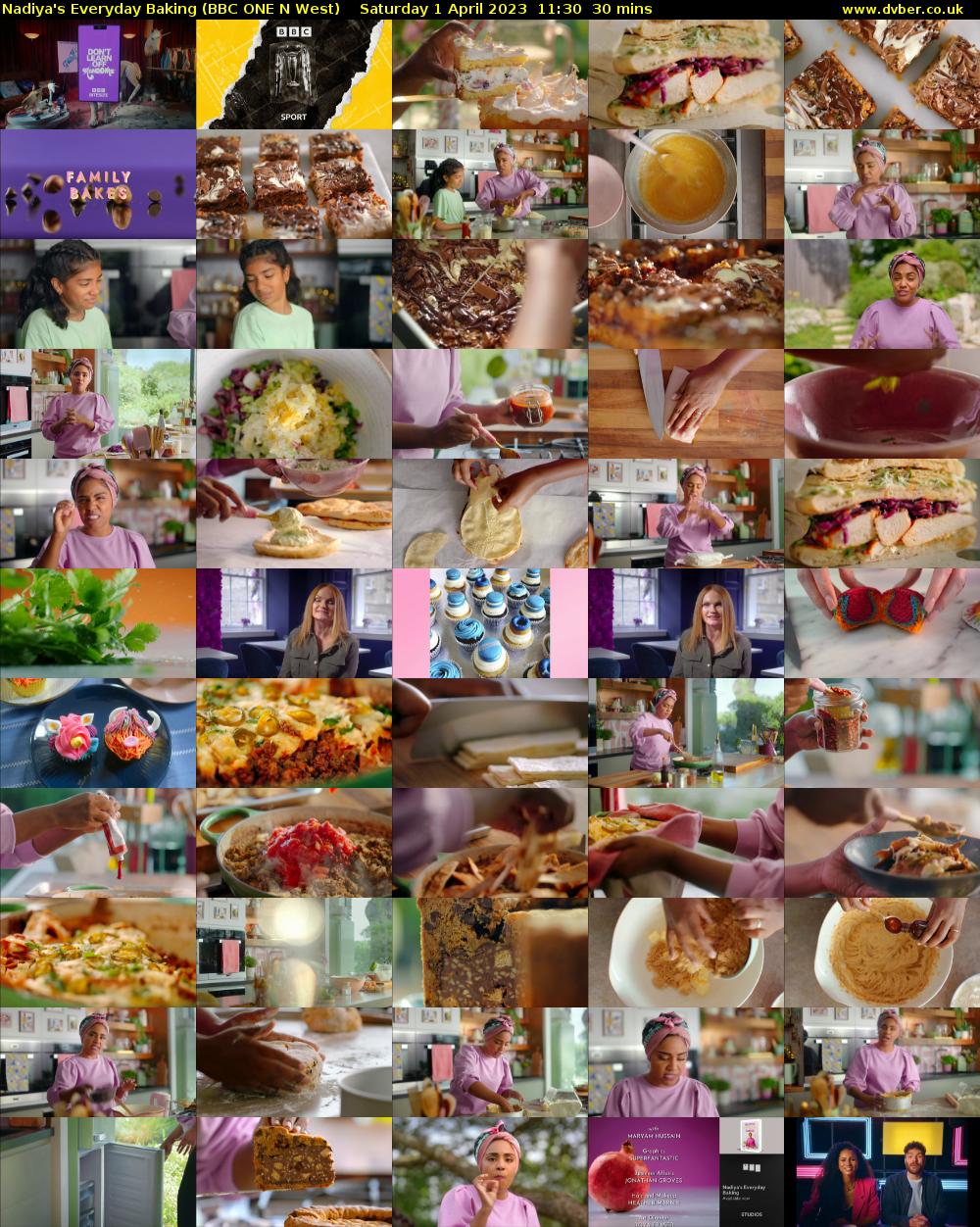 Nadiya's Everyday Baking (BBC ONE N West) Saturday 1 April 2023 11:30 - 12:00