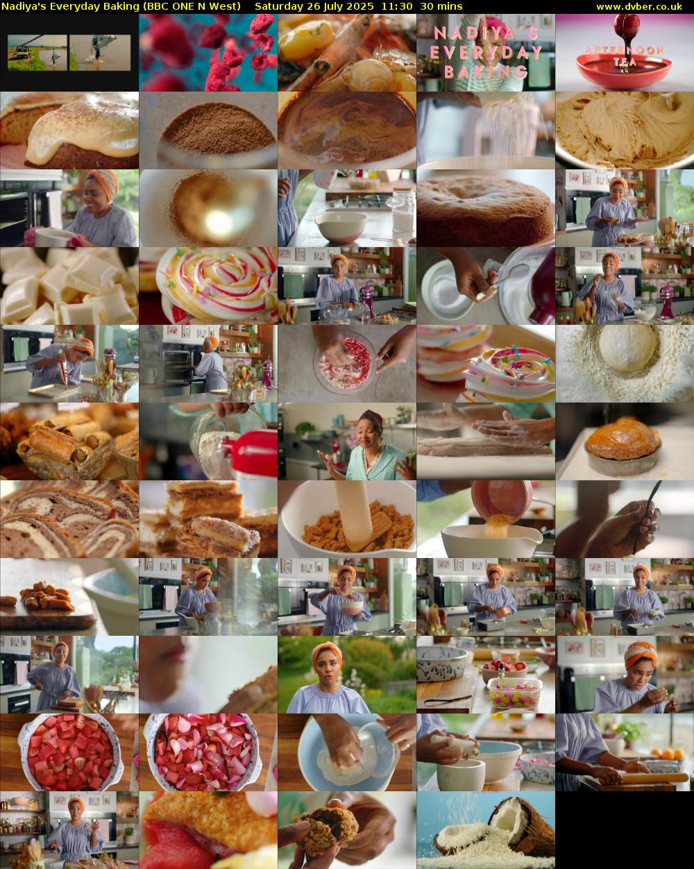 Nadiya's Everyday Baking (BBC ONE N West) Saturday 26 July 2025 11:30 - 12:00