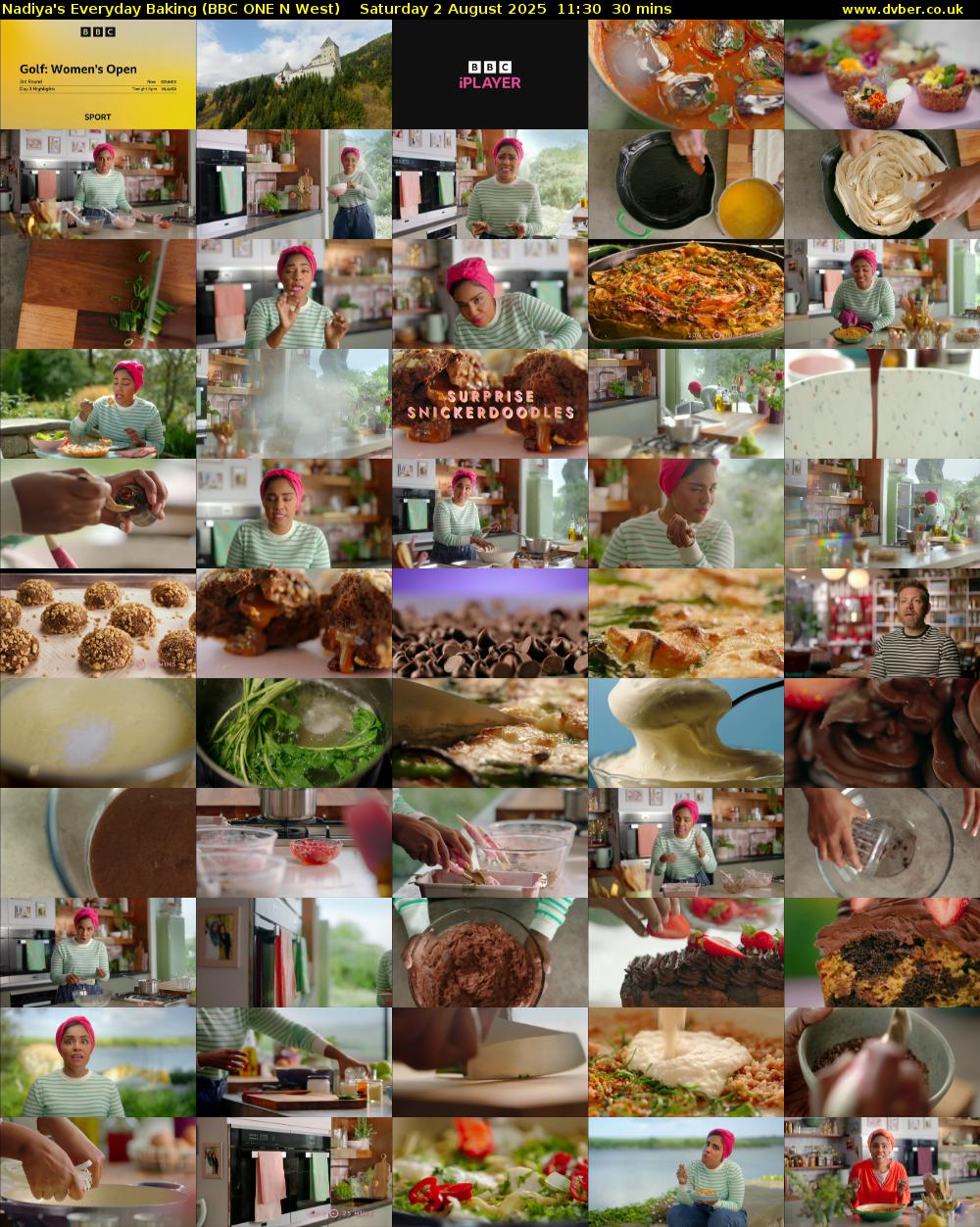 Nadiya's Everyday Baking (BBC ONE N West) Saturday 2 August 2025 11:30 - 12:00