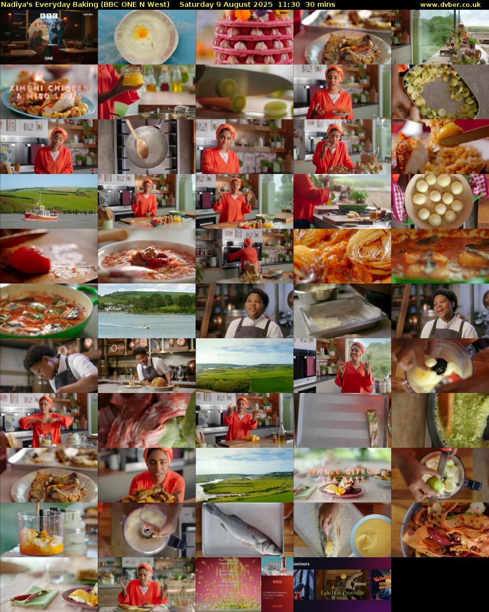 Nadiya's Everyday Baking (BBC ONE N West) Saturday 9 August 2025 11:30 - 12:00