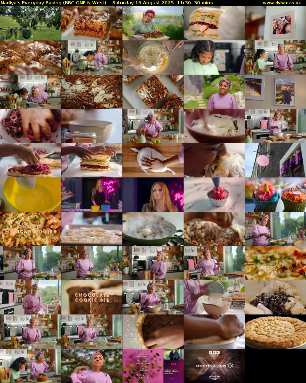 Nadiya's Everyday Baking (BBC ONE N West) Saturday 16 August 2025 11:30 - 12:00