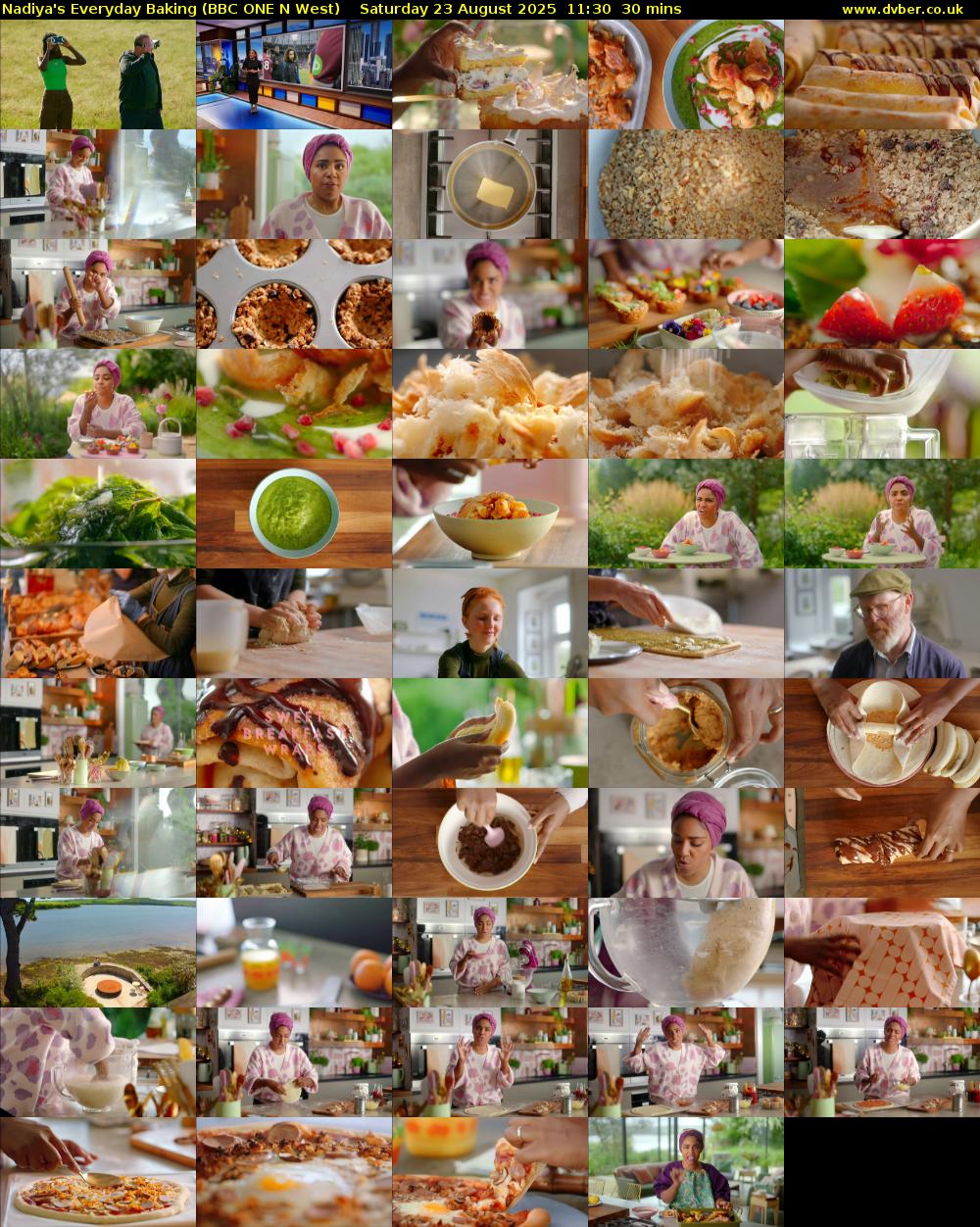 Nadiya's Everyday Baking (BBC ONE N West) Saturday 23 August 2025 11:30 - 12:00