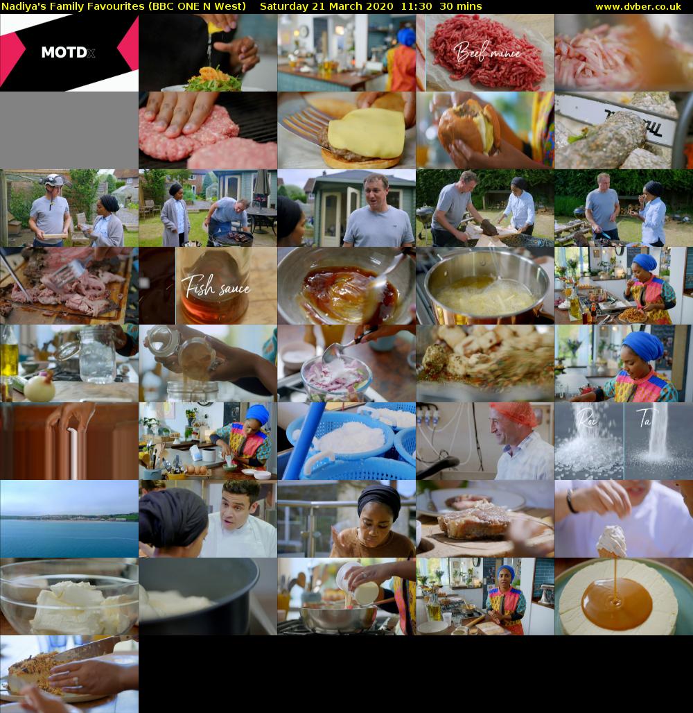 Nadiya's Family Favourites (BBC ONE N West) Saturday 21 March 2020 11:30 - 12:00