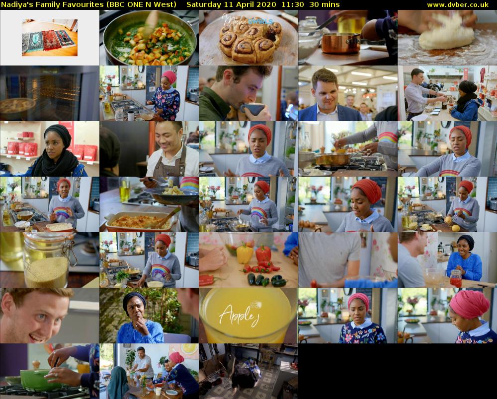 Nadiya's Family Favourites (BBC ONE N West) Saturday 11 April 2020 11:30 - 12:00