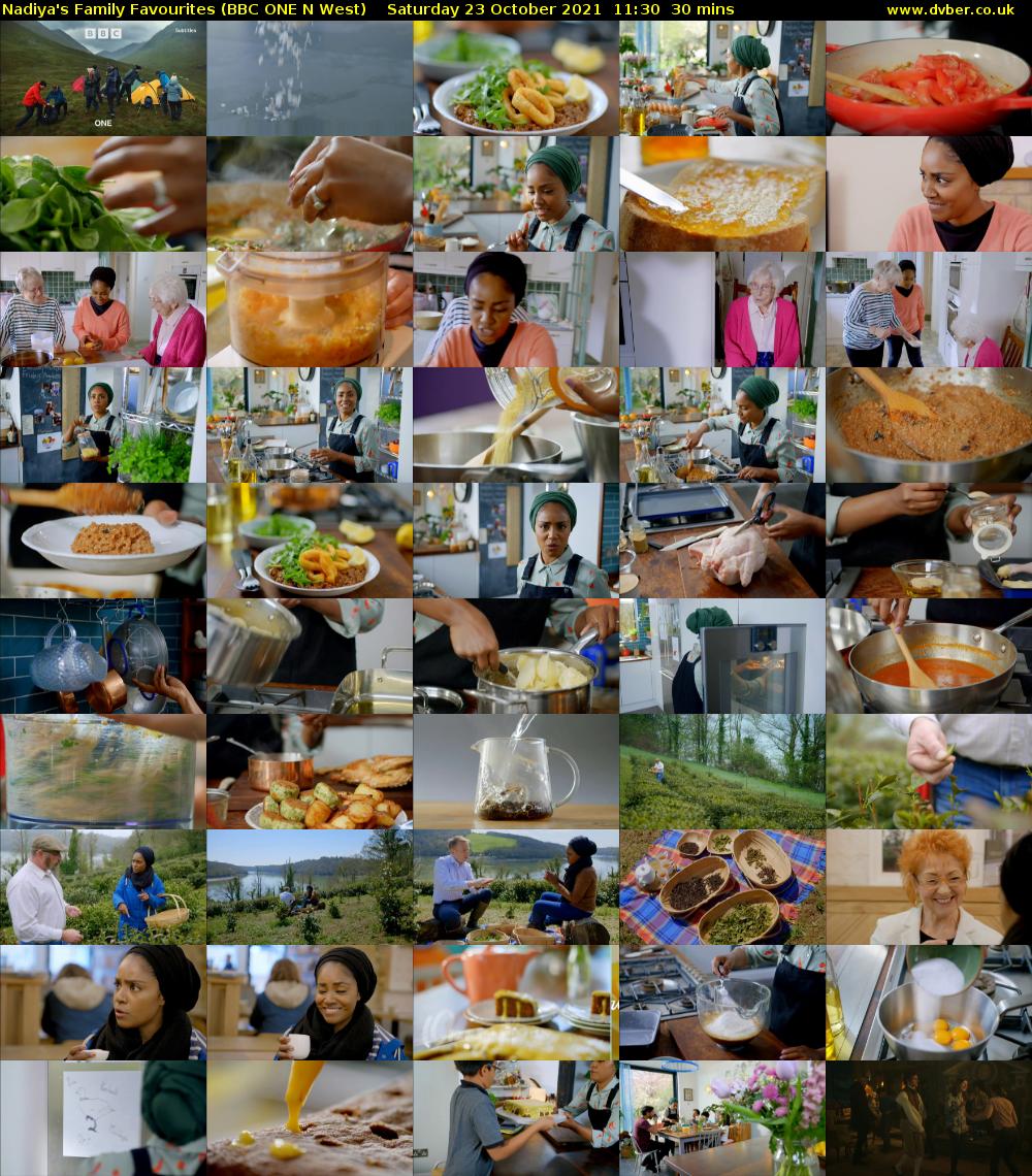 Nadiya's Family Favourites (BBC ONE N West) Saturday 23 October 2021 11:30 - 12:00