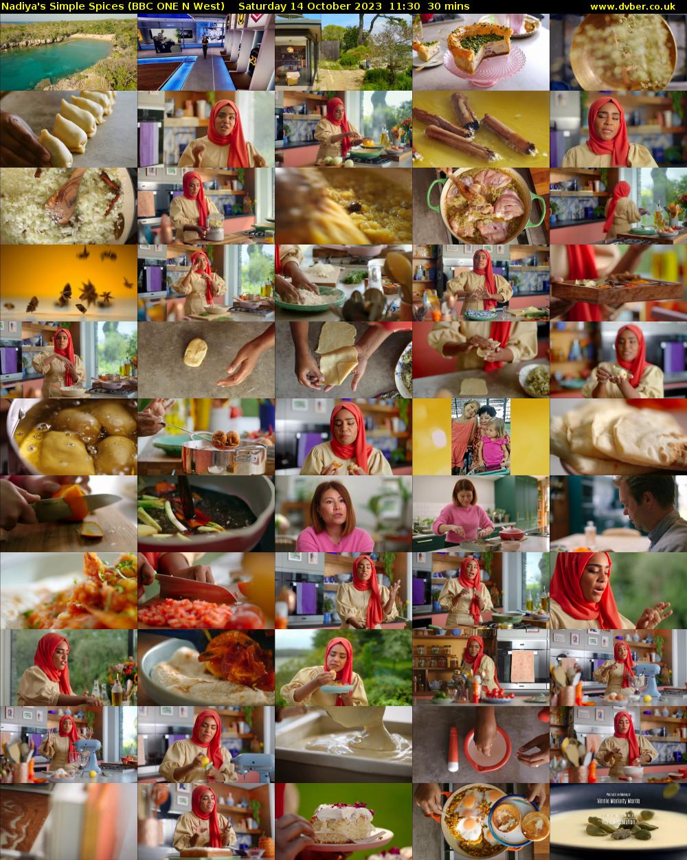 Nadiya's Simple Spices (BBC ONE N West) Saturday 14 October 2023 11:30 - 12:00