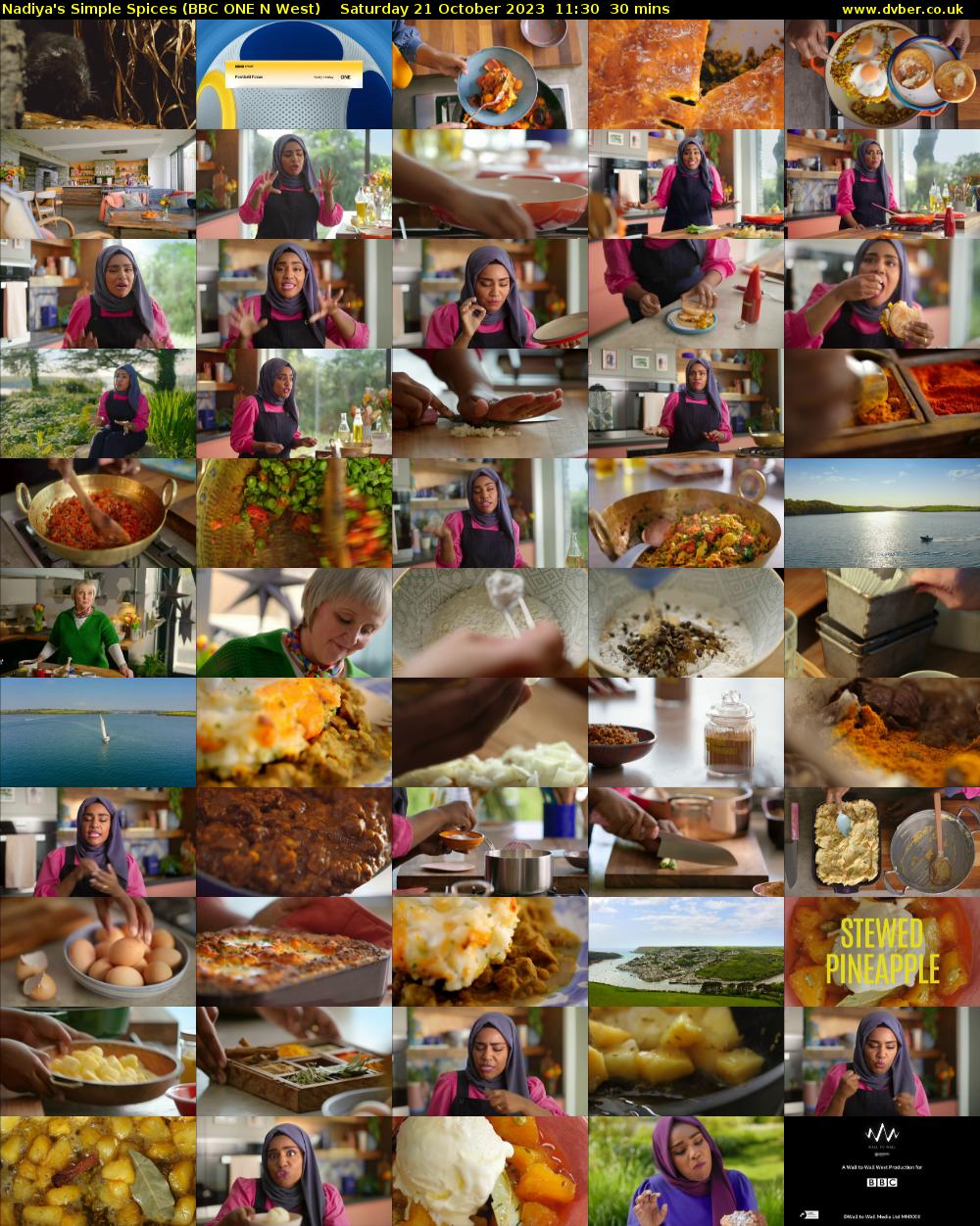 Nadiya's Simple Spices (BBC ONE N West) Saturday 21 October 2023 11:30 - 12:00