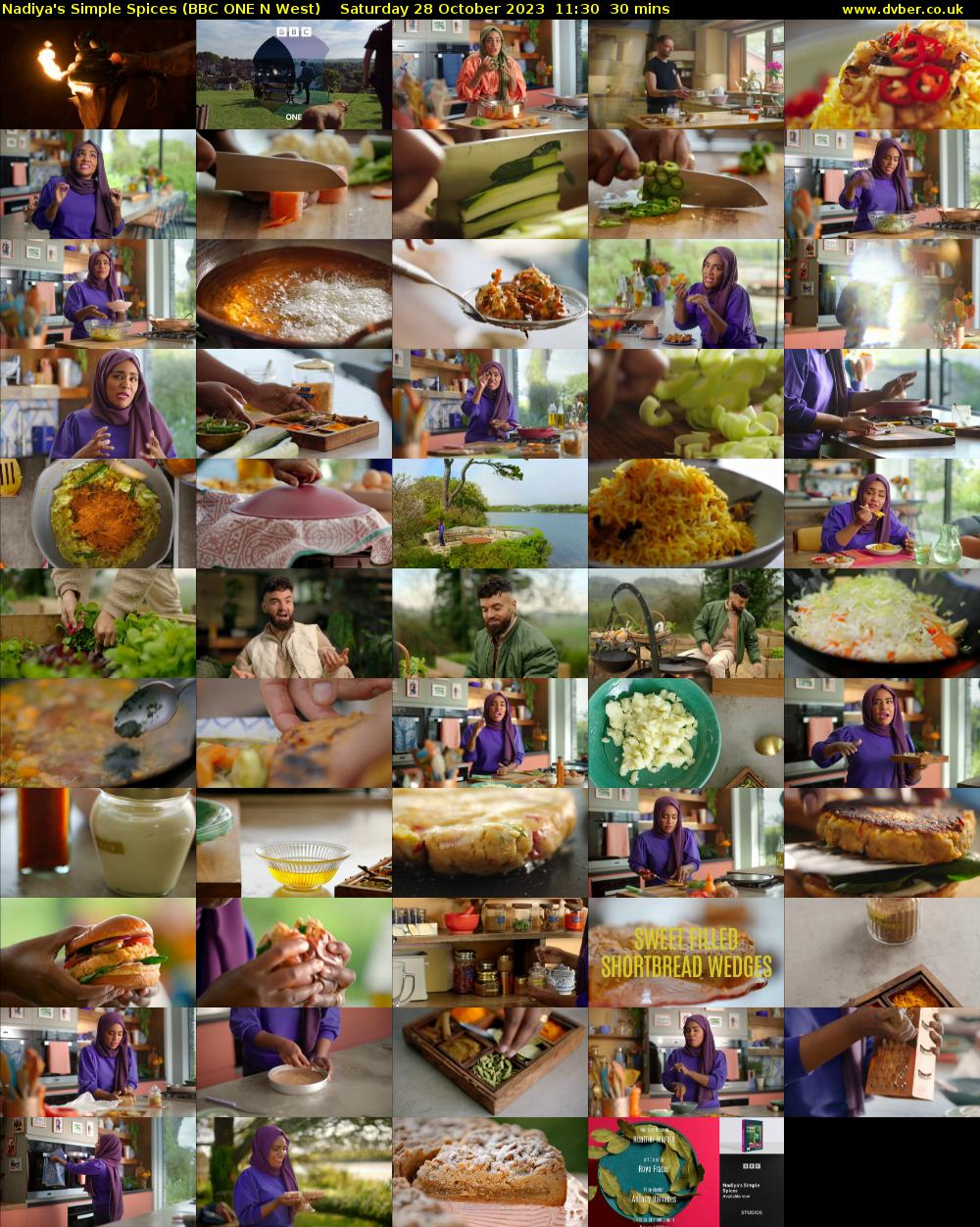 Nadiya's Simple Spices (BBC ONE N West) Saturday 28 October 2023 11:30 - 12:00