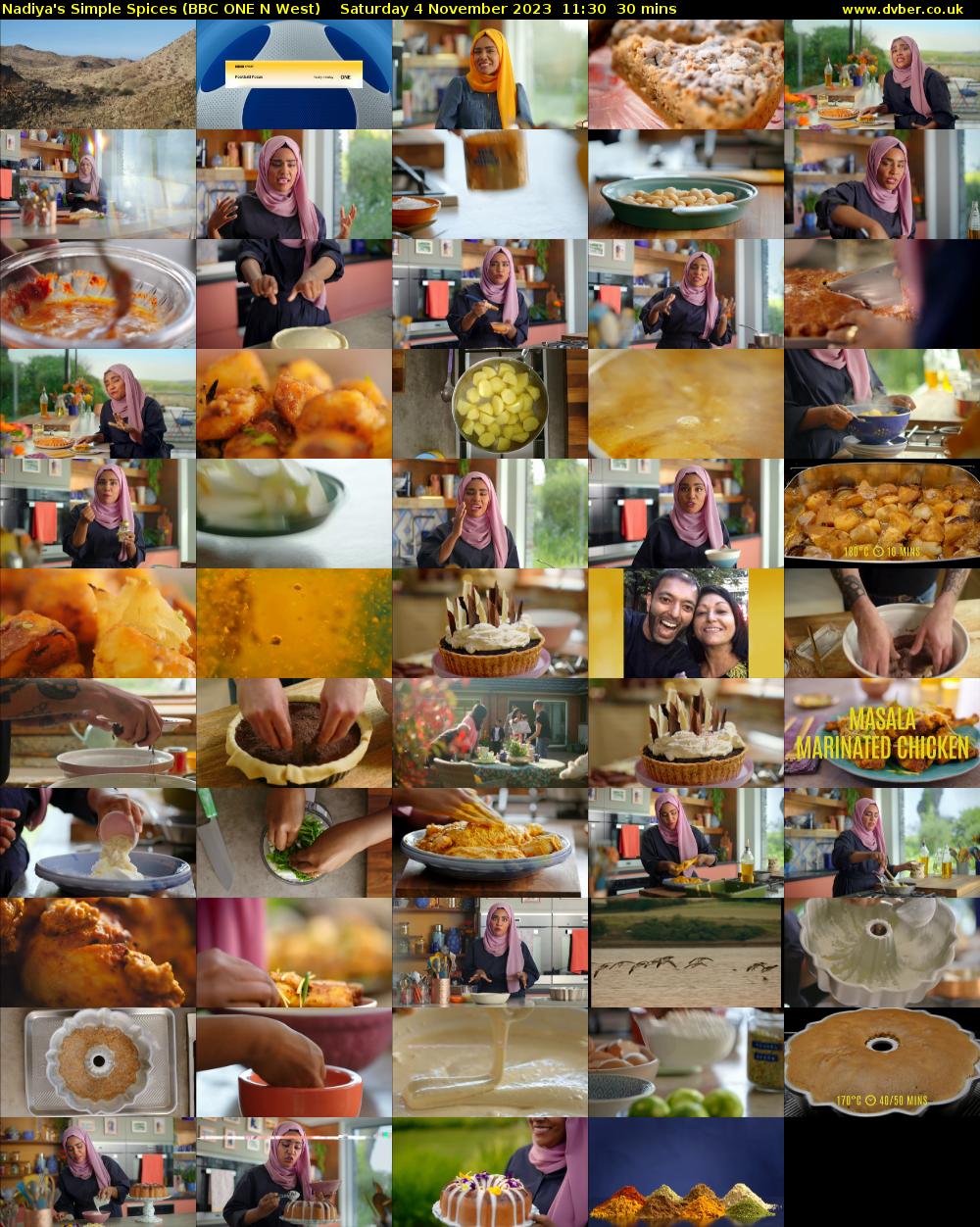 Nadiya's Simple Spices (BBC ONE N West) Saturday 4 November 2023 11:30 - 12:00