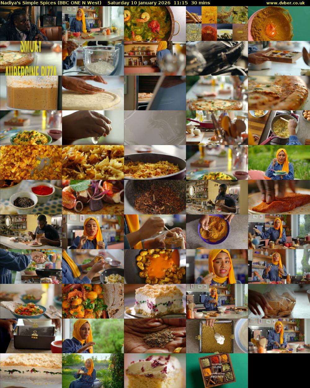 Nadiya's Simple Spices (BBC ONE N West) Saturday 10 January 2026 11:15 - 11:45