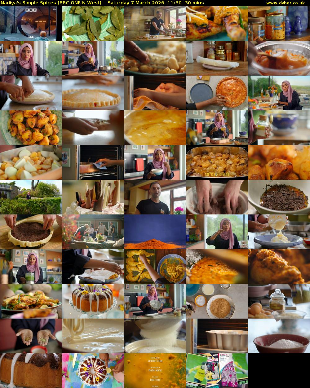 Nadiya's Simple Spices (BBC ONE N West) Saturday 7 March 2026 11:30 - 12:00