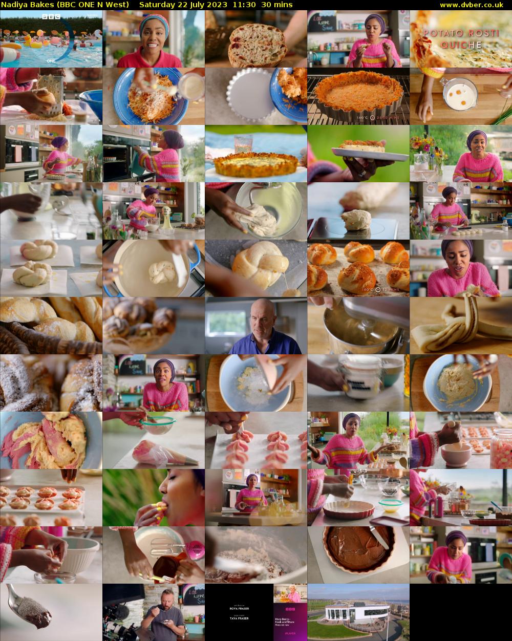 Nadiya Bakes (BBC ONE N West) Saturday 22 July 2023 11:30 - 12:00
