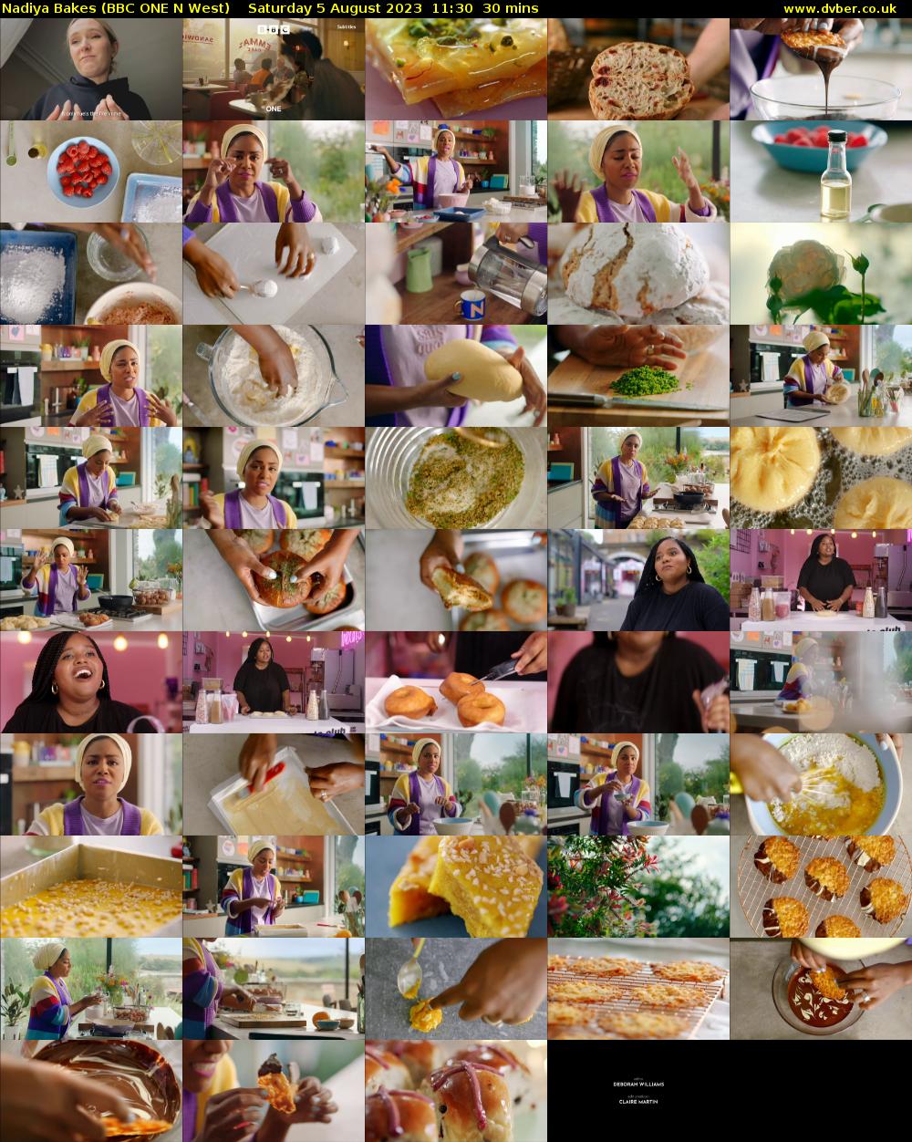 Nadiya Bakes (BBC ONE N West) Saturday 5 August 2023 11:30 - 12:00