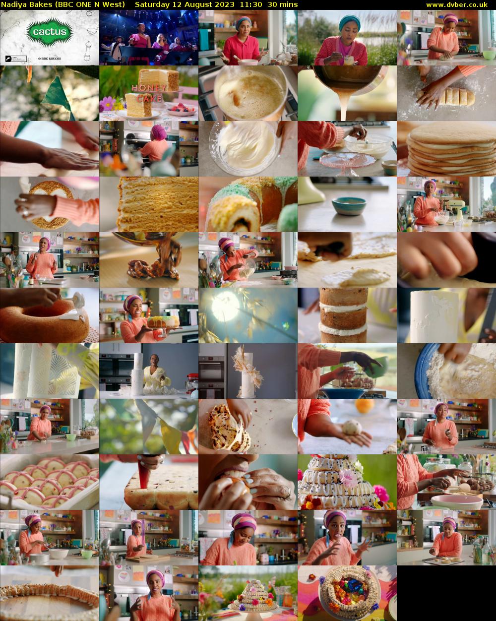 Nadiya Bakes (BBC ONE N West) Saturday 12 August 2023 11:30 - 12:00