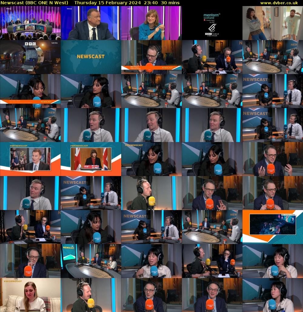 Newscast (BBC ONE N West) Thursday 15 February 2024 23:40 - 00:10