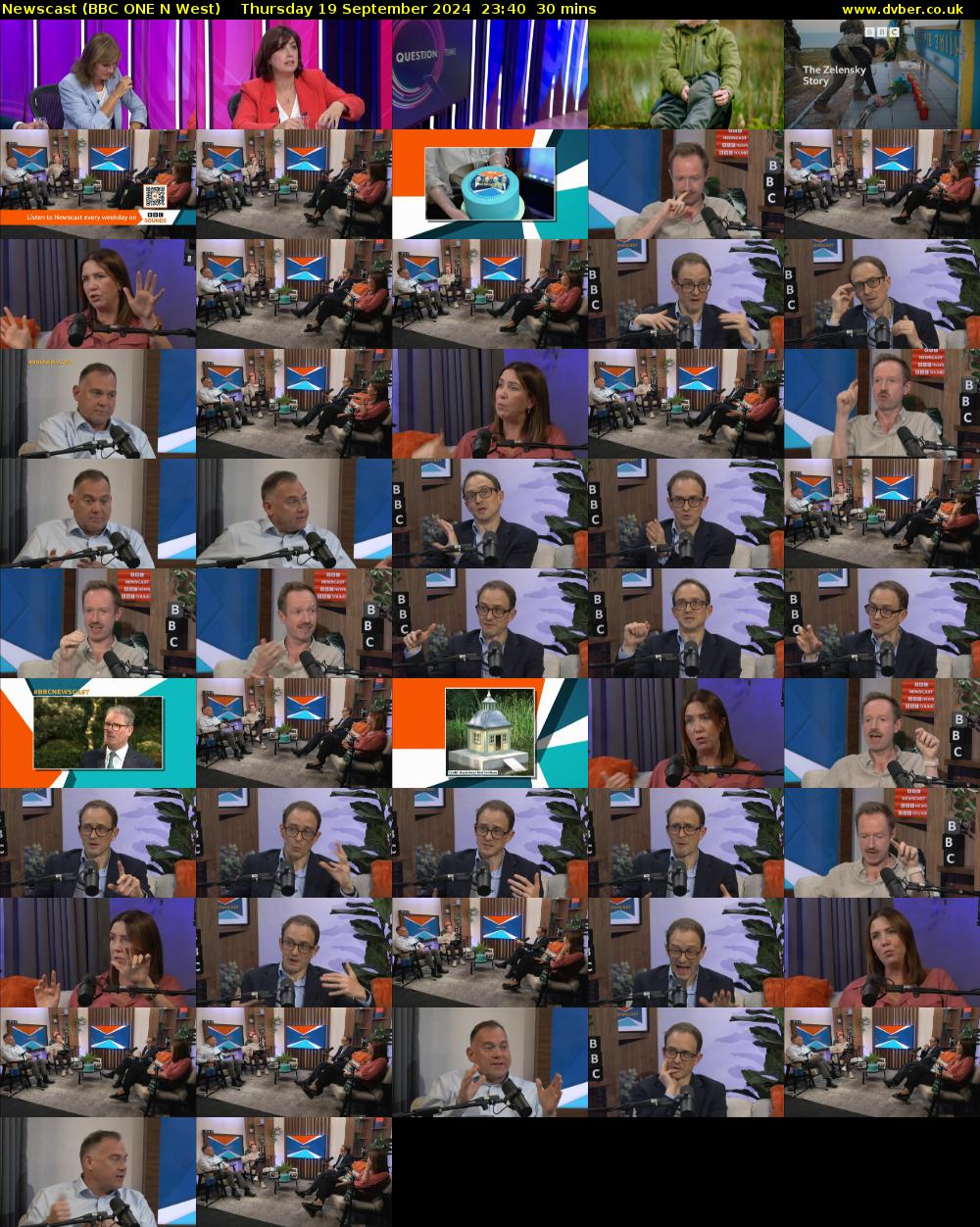 Newscast (BBC ONE N West) Thursday 19 September 2024 23:40 - 00:10