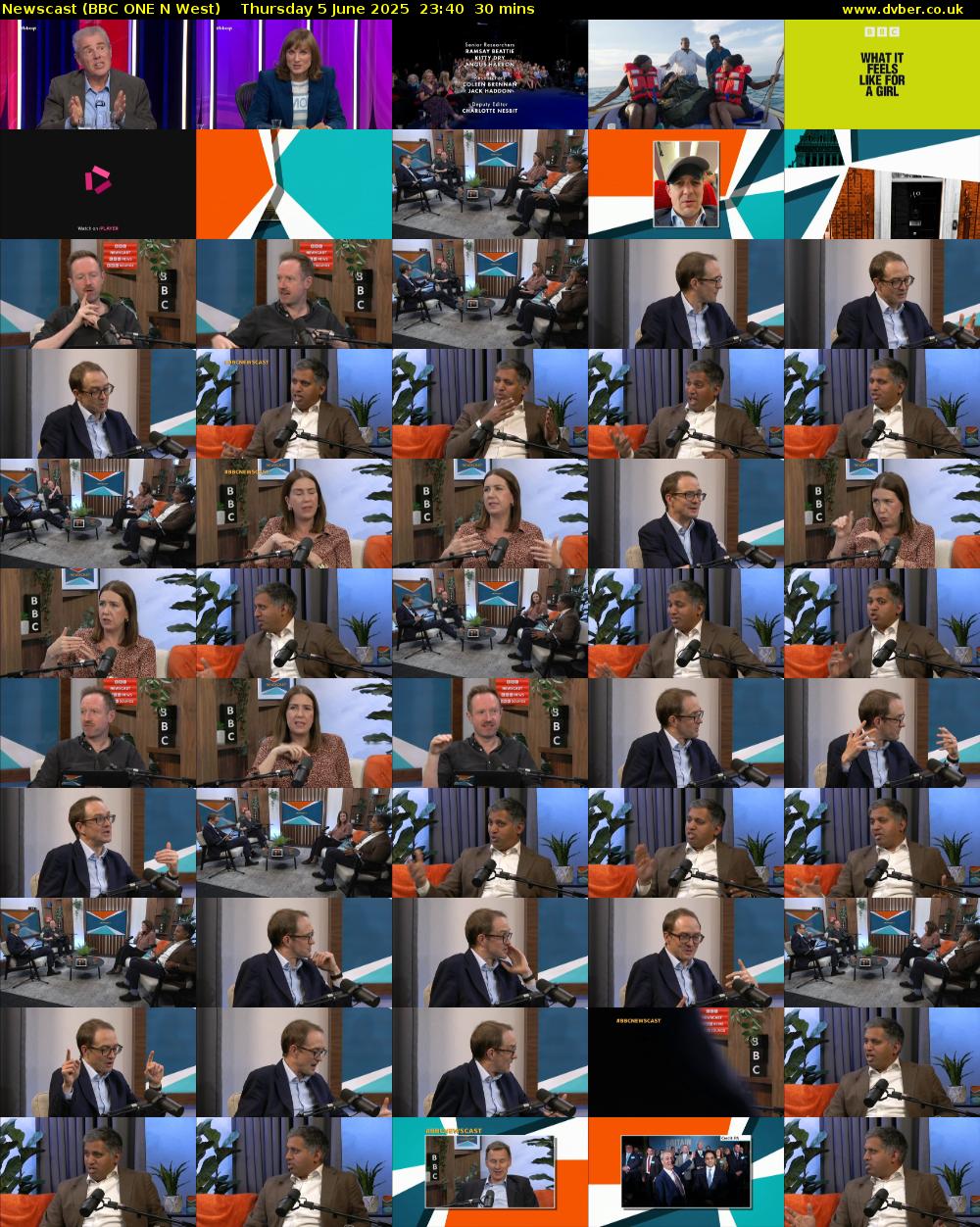 Newscast (BBC ONE N West) Thursday 5 June 2025 23:40 - 00:10