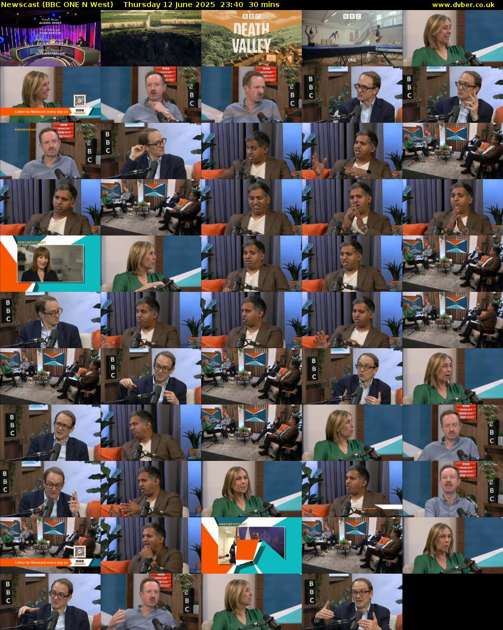 Newscast (BBC ONE N West) Thursday 12 June 2025 23:40 - 00:10