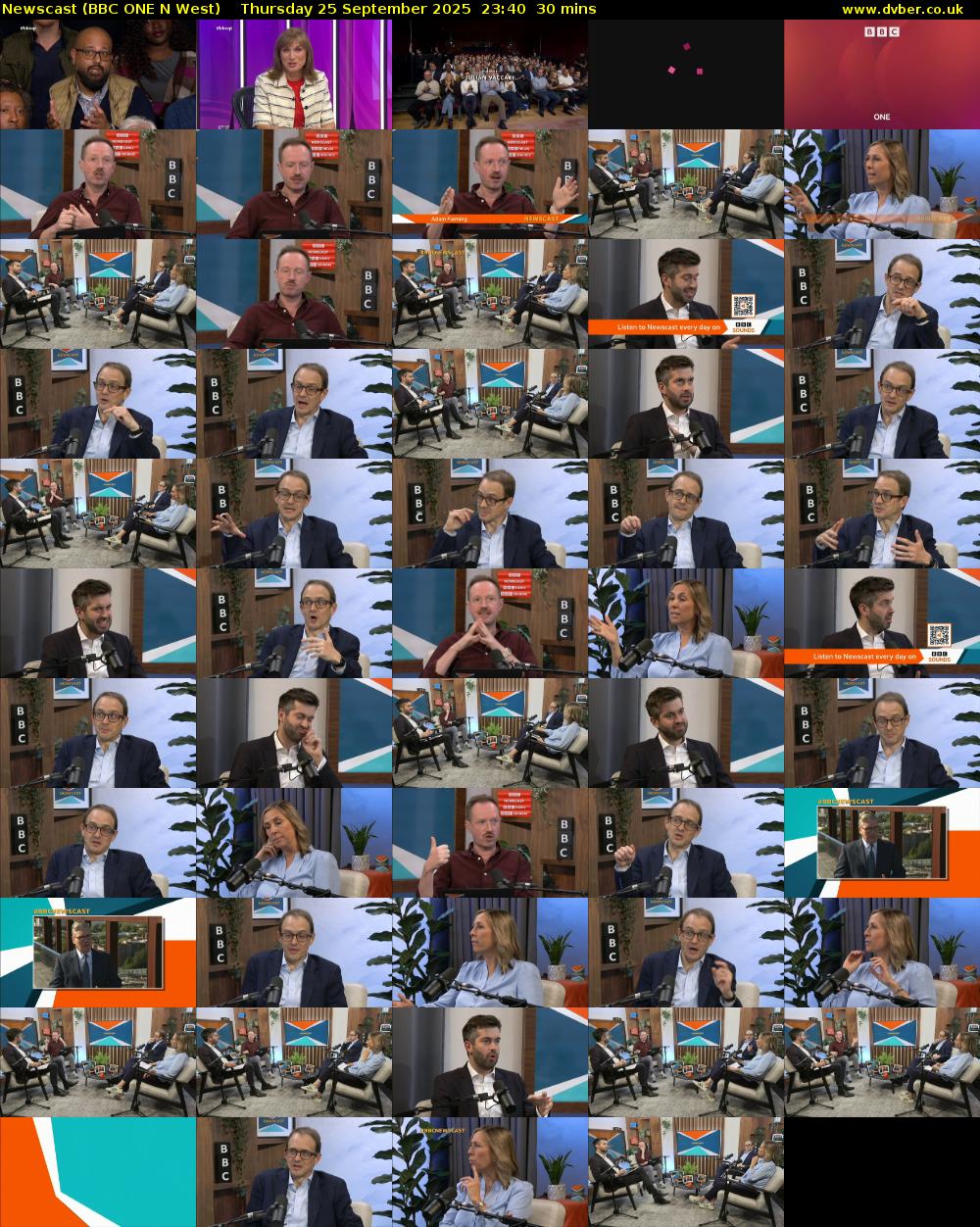 Newscast (BBC ONE N West) Thursday 25 September 2025 23:40 - 00:10