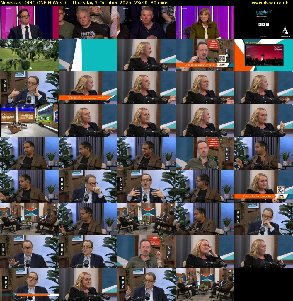 Newscast (BBC ONE N West) Thursday 2 October 2025 23:40 - 00:10