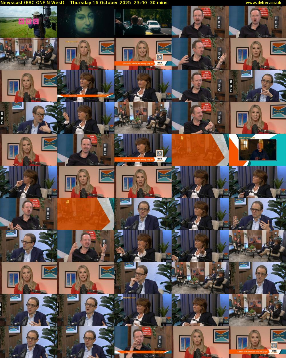 Newscast (BBC ONE N West) Thursday 16 October 2025 23:40 - 00:10