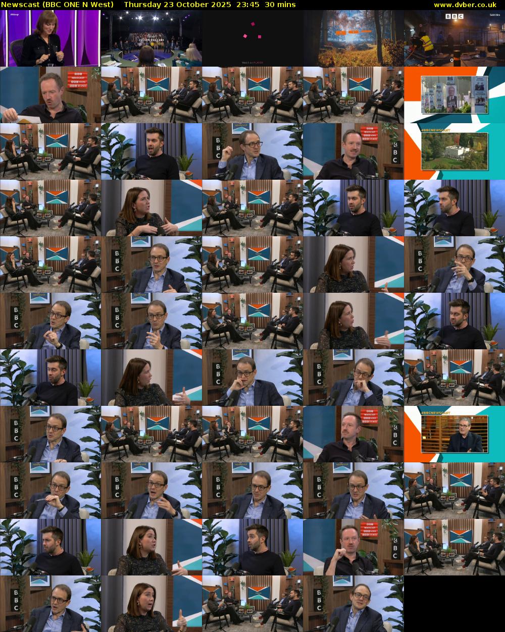 Newscast (BBC ONE N West) Thursday 23 October 2025 23:45 - 00:15