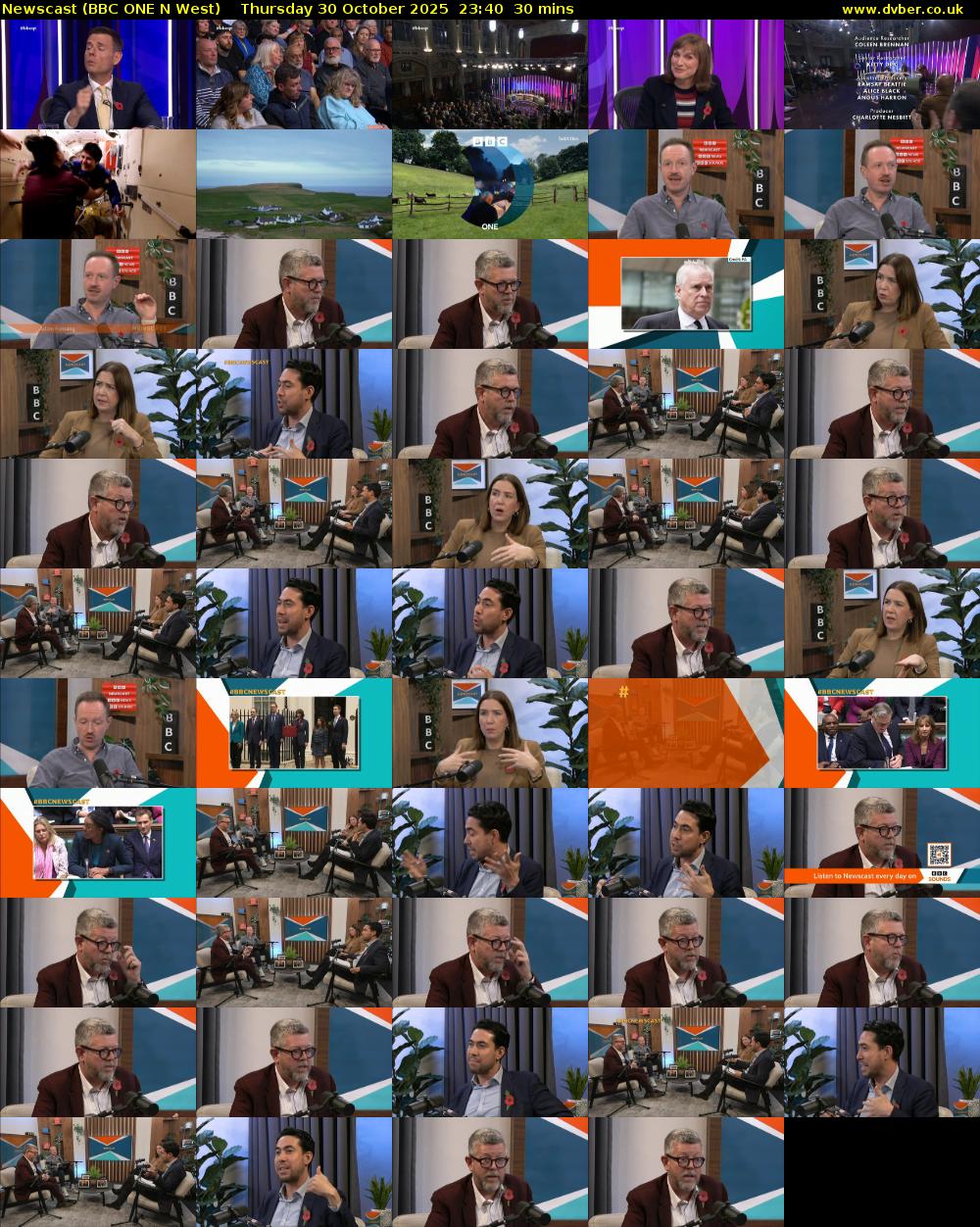 Newscast (BBC ONE N West) Thursday 30 October 2025 23:40 - 00:10