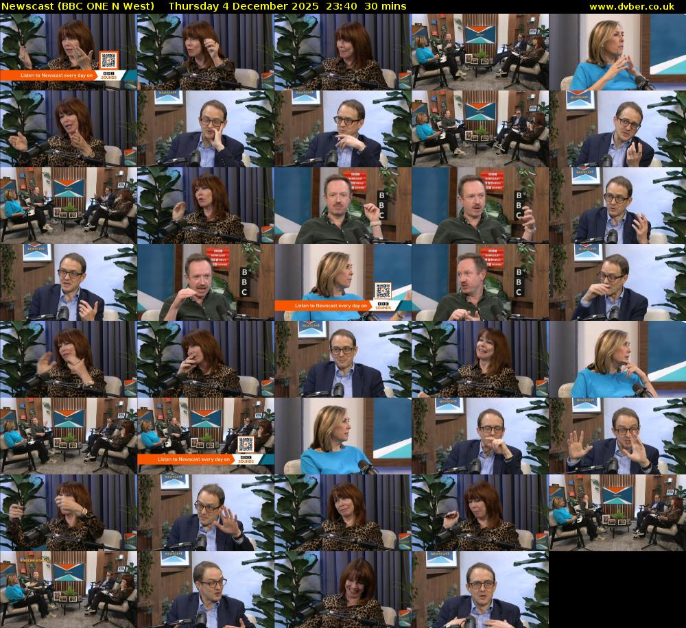 Newscast (BBC ONE N West) Thursday 4 December 2025 23:40 - 00:10