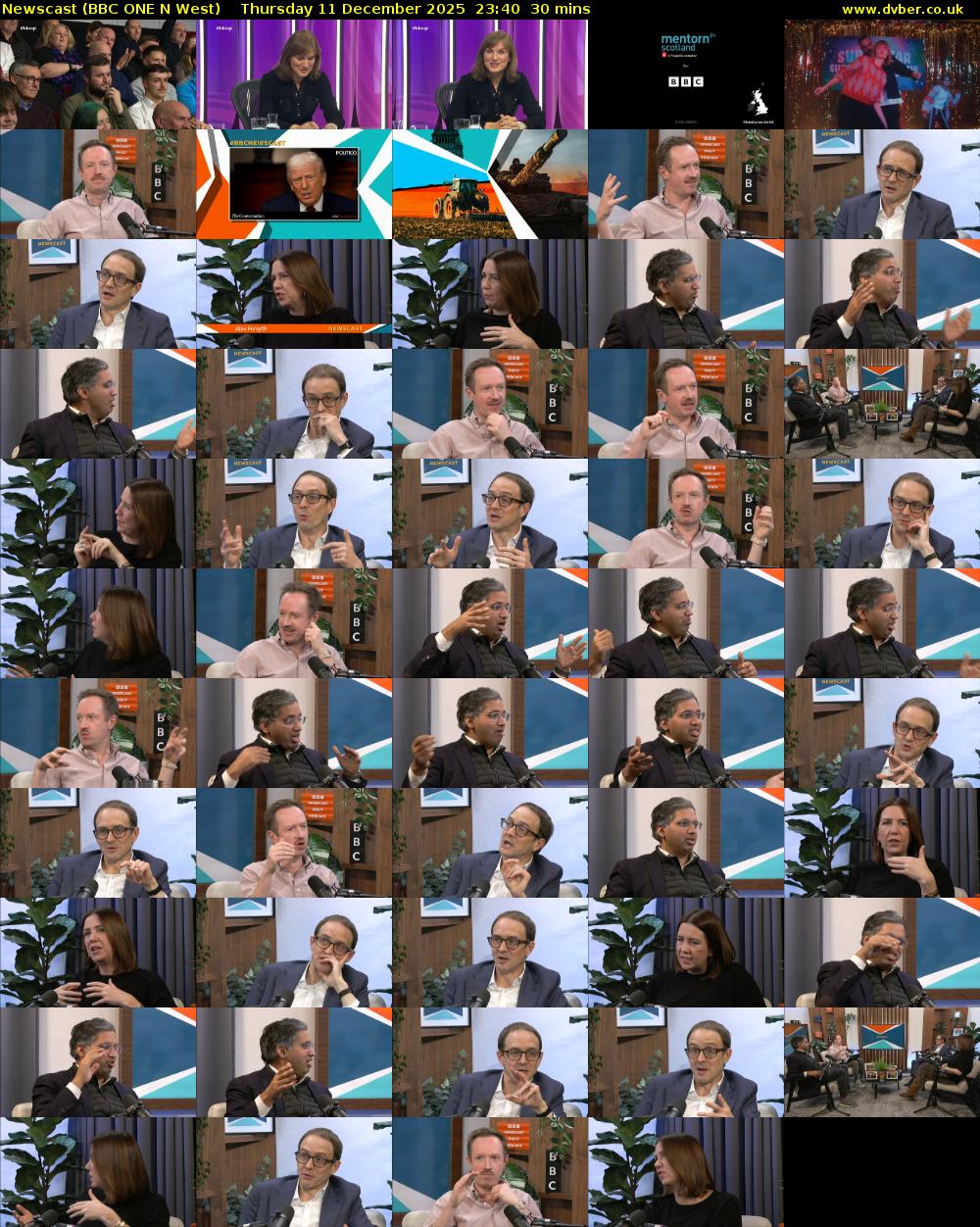 Newscast (BBC ONE N West) Thursday 11 December 2025 23:40 - 00:10