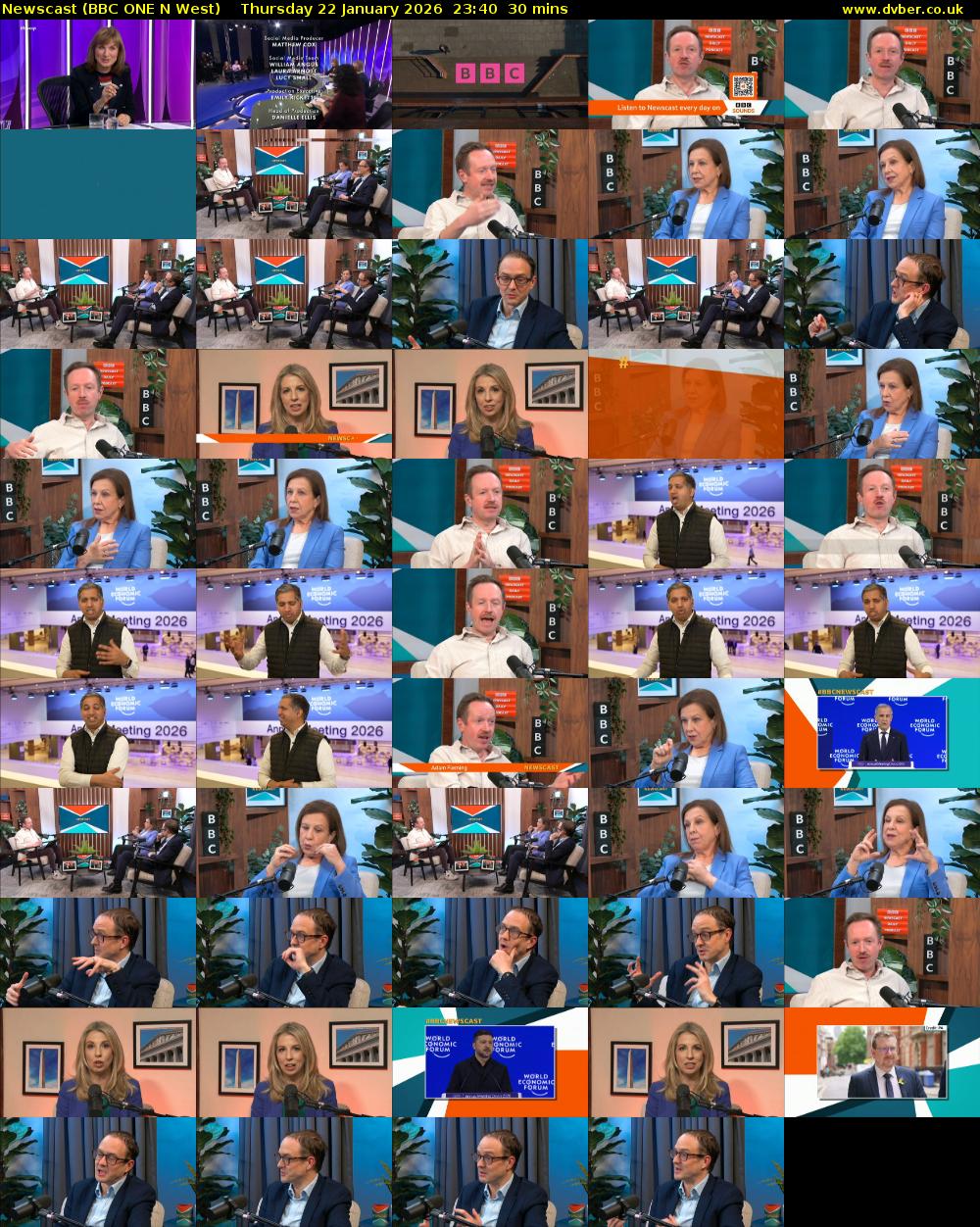 Newscast (BBC ONE N West) Thursday 22 January 2026 23:40 - 00:10