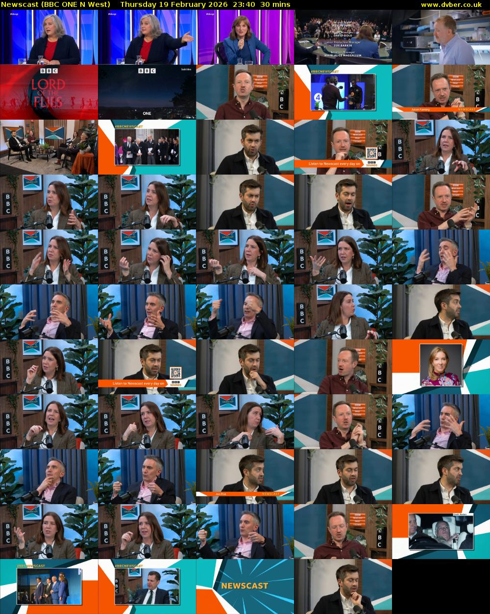 Newscast (BBC ONE N West) Thursday 19 February 2026 23:40 - 00:10