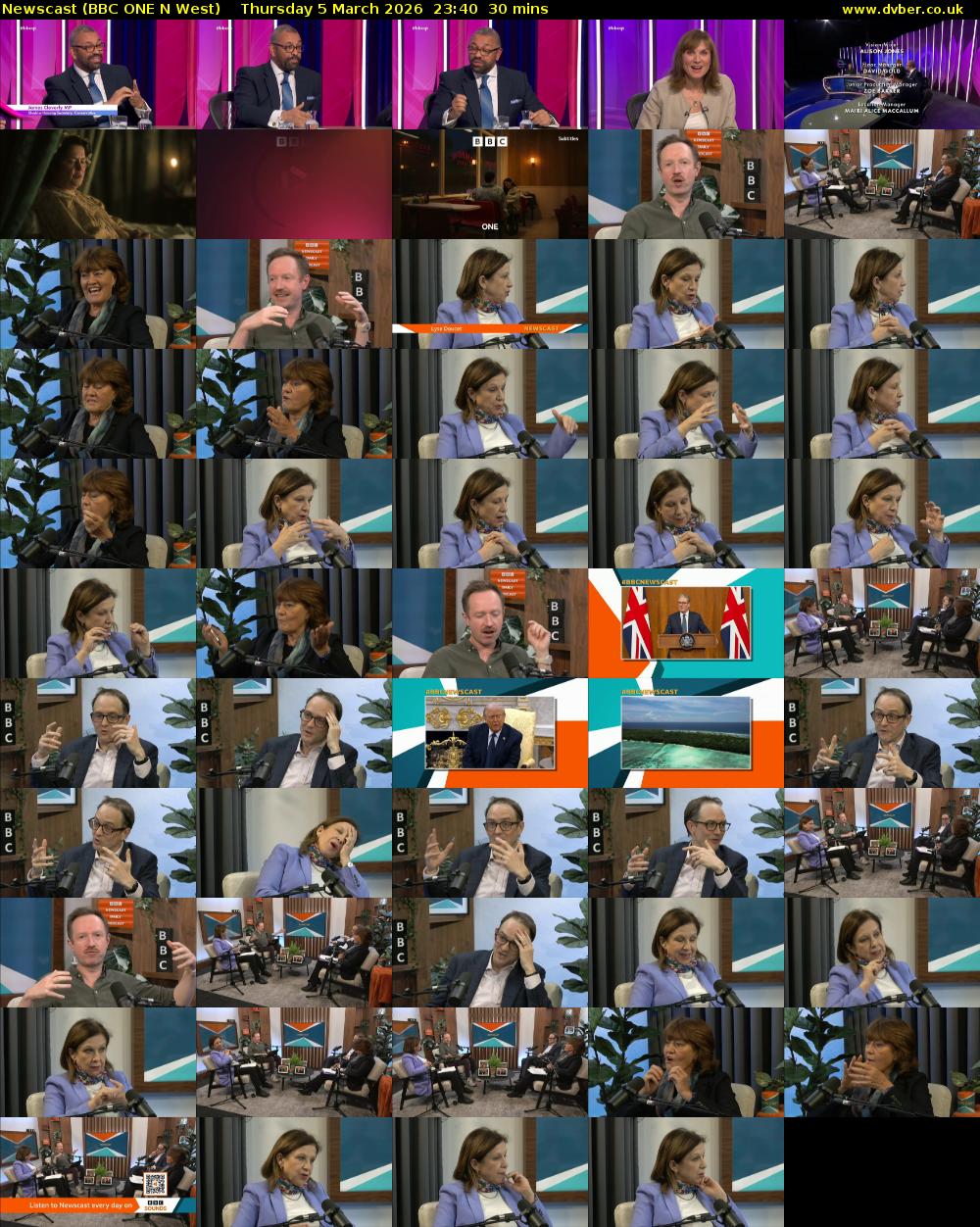 Newscast (BBC ONE N West) Thursday 5 March 2026 23:40 - 00:10