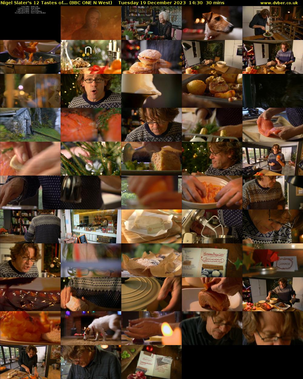Nigel Slater's 12 Tastes of... (BBC ONE N West) Tuesday 19 December 2023 14:30 - 15:00