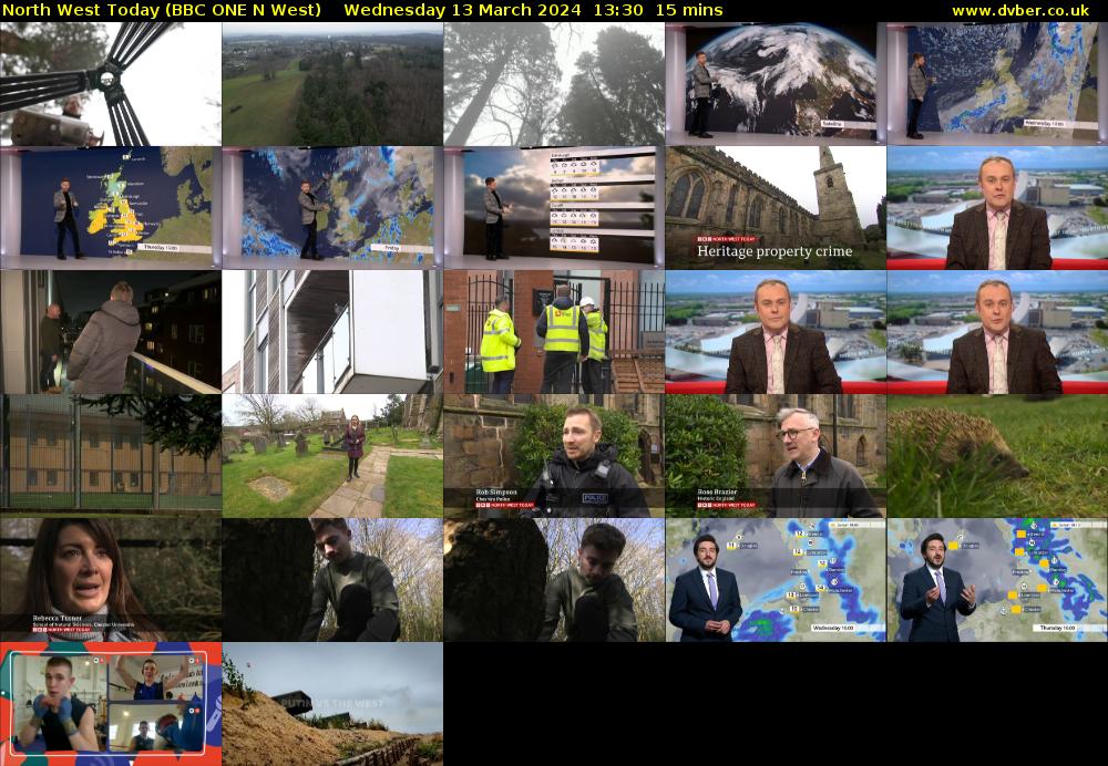 North West Today (BBC ONE N West) Wednesday 13 March 2024 13:30 - 13:45