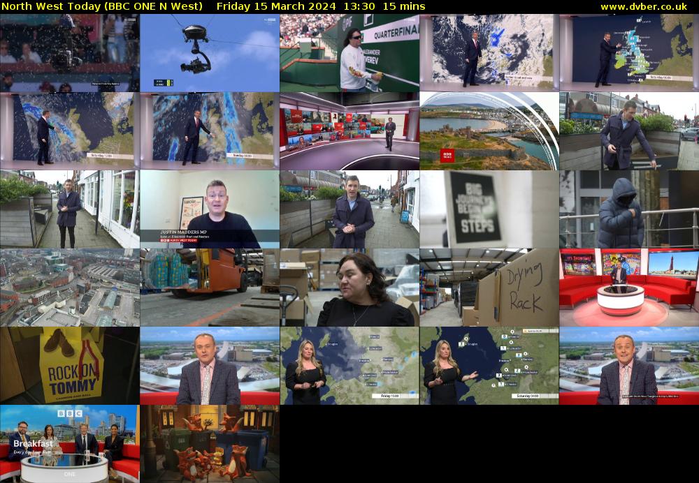 North West Today (BBC ONE N West) Friday 15 March 2024 13:30 - 13:45
