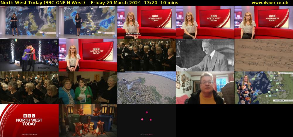 North West Today (BBC ONE N West) Friday 29 March 2024 13:20 - 13:30