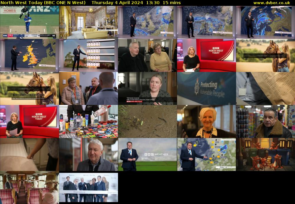 North West Today (BBC ONE N West) Thursday 4 April 2024 13:30 - 13:45
